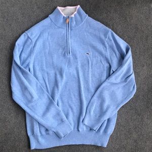 Vineyard Vines blue 1/2 zip sweater